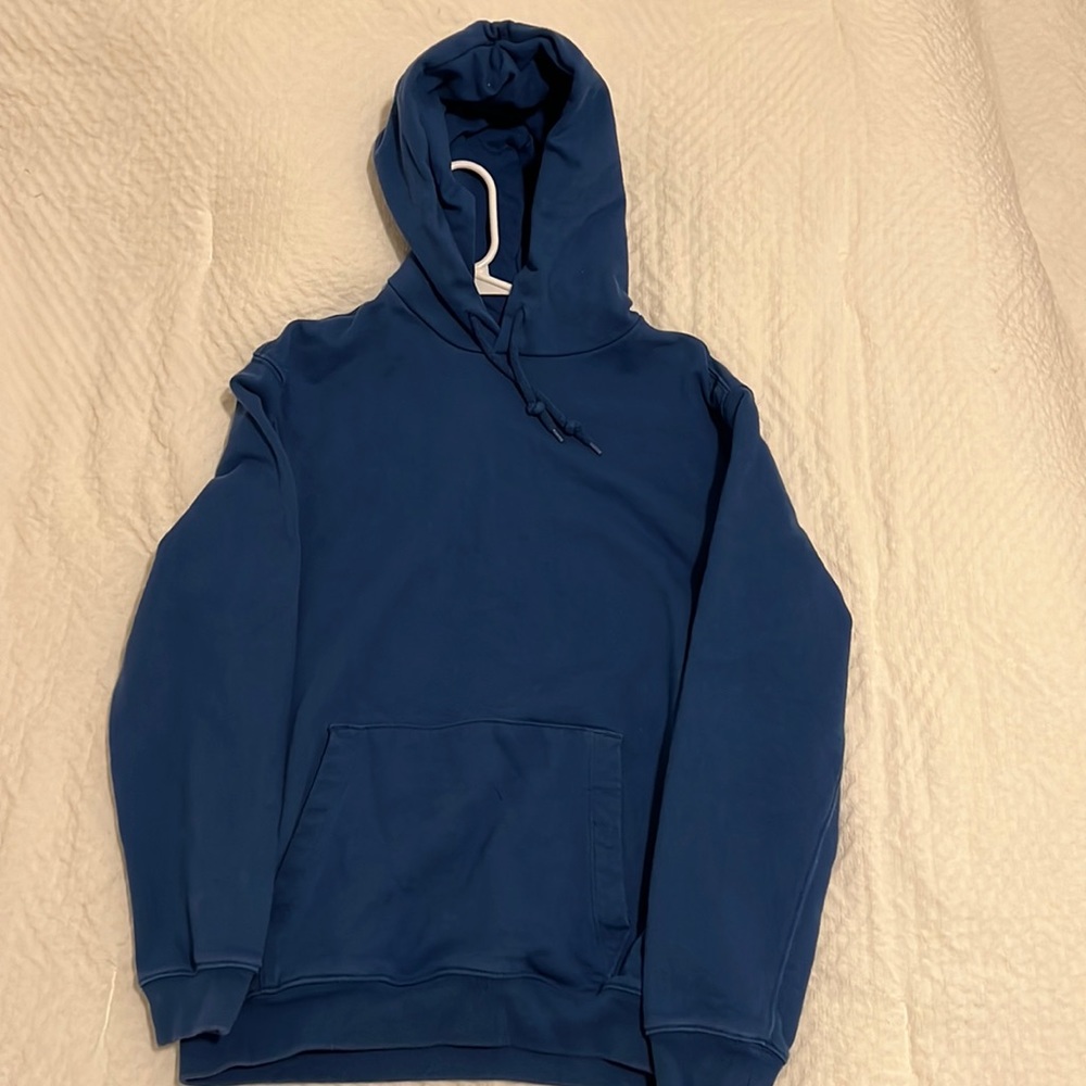 blue hoodie